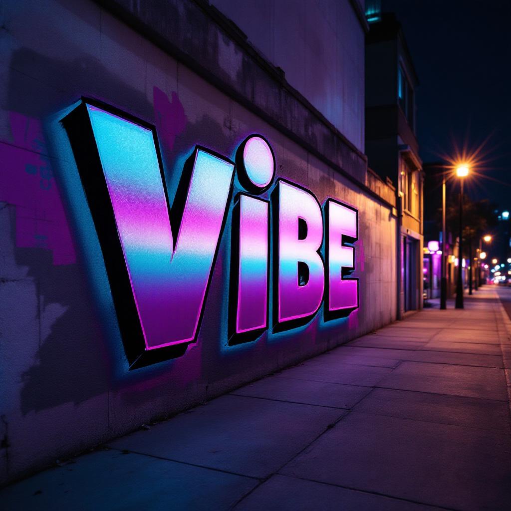 Vibe sleek modern lettering graffiti